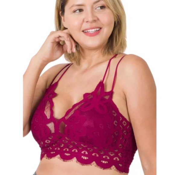 Other - PLUS SIZE BRA BRALETTE GORGEOUS WINE COLOR NEW BRA FOR CURVY LADIES